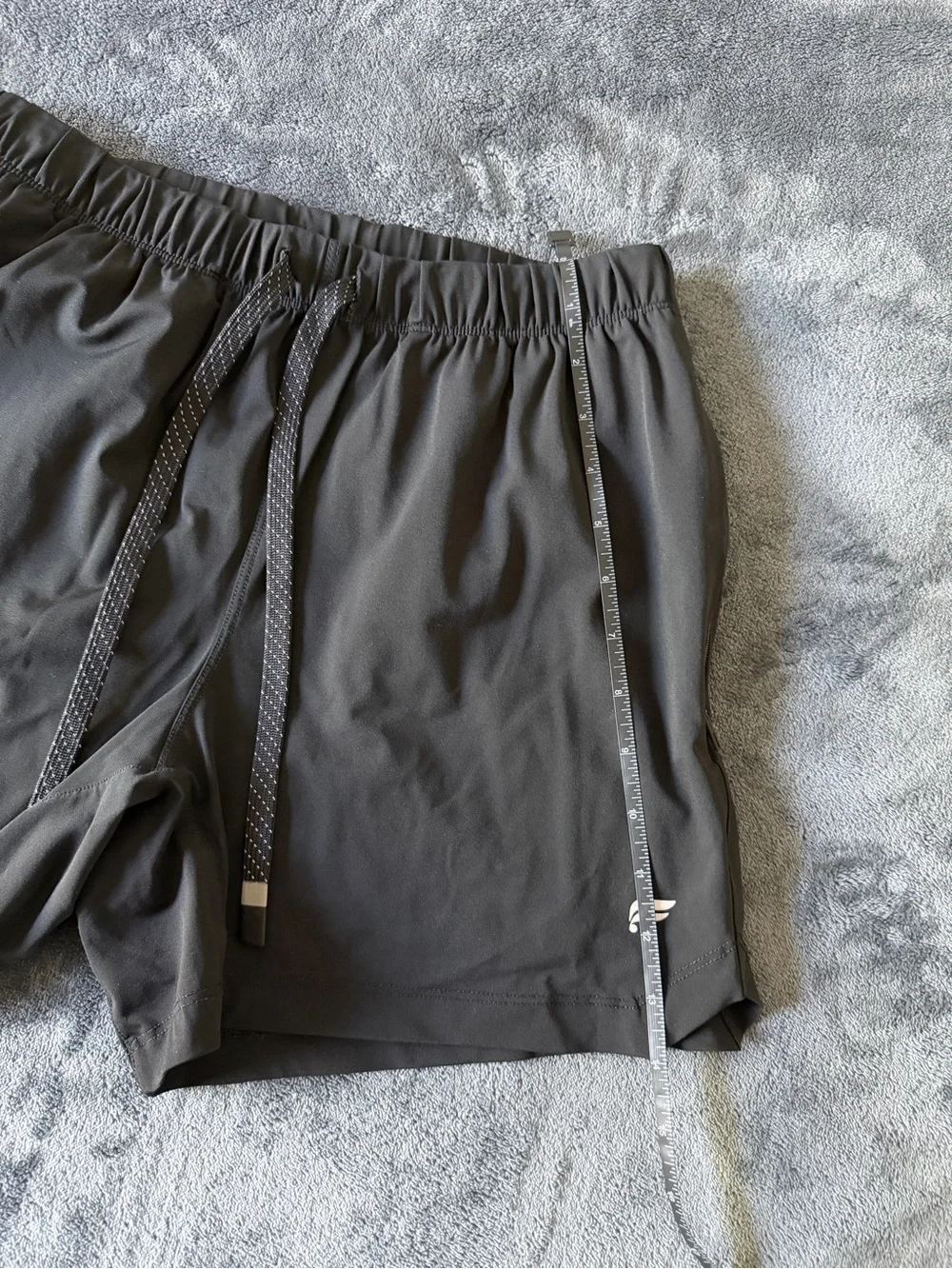 ✨Men's Black Athletic Shorts with Drawcord and Zipper Pockets